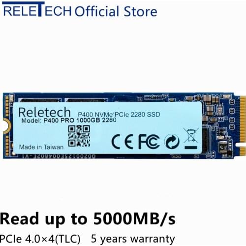 Reletech M.2 P400Pro m2 ssd NVMe PCIe 4.0×4 500GB 1TB 5000MB/s Solid State Drive independent cache Internal Hard Disk for Laptop