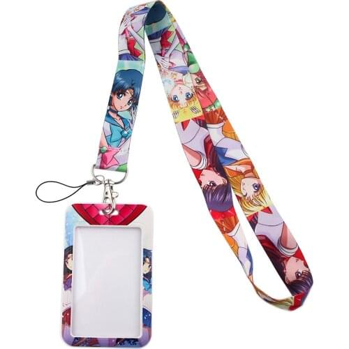 YA325 Beautiful Girl Fashion Lanyard USB ID Card Badge Holder Mobile Belt Lanyard Mobile Phone Accessories Birthday Gift