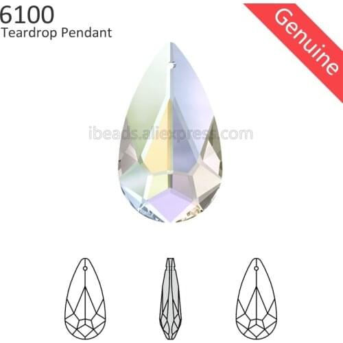 1 piece) 100% Original Crystal from Swarovski 6100 Teardrop pendant Made in Austria loose rhinestone for DIY jewelry making
