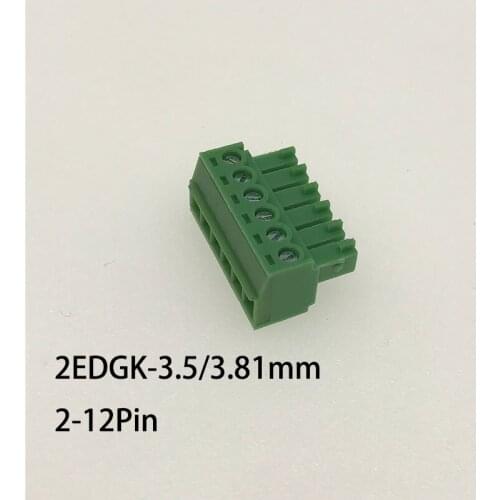 10set 3.5/3.81mm2EDGK 2-12P Screw Plug-in PCB Terminal Block female Pluggable Connector