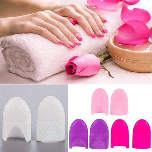 10 Pcs Silicone Nail Polish Remover UV Gel Polish Cleaner Degreaser Nail Art Tips for Fingers Soak Off Cap Clip Manicure Tools