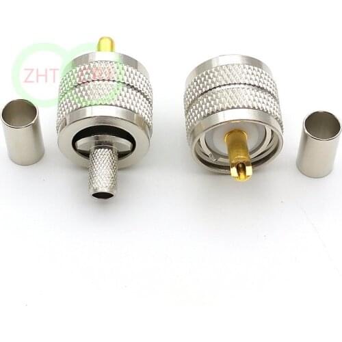 20pcs UHF RG8X UHF PL259 male plug crimp RG8X RG-8X LMR240 cable connector