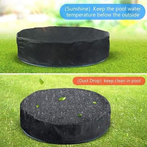 3 Sizes Pool Covers Round Solar Swimming Pool Tub Cover Kiddie Pool Dust Cover For Pet Bath Pool Heat Preservation Kids Pool