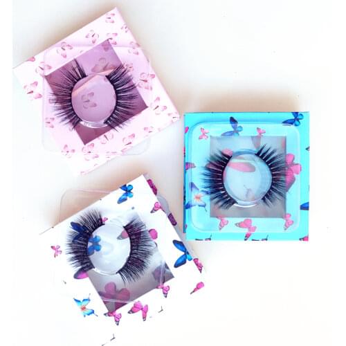 D Series Square Butterfly Pattern Box False Eyelashes Natural Simulation Comfortable Makeup Fluffy Full Light Wholesale Set