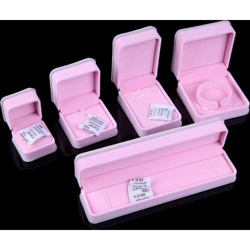 5 Pieces/Lot Ring Necklace Pendant Bracelet Velvet Jewelry Box Custom Jewelry Display Box Case