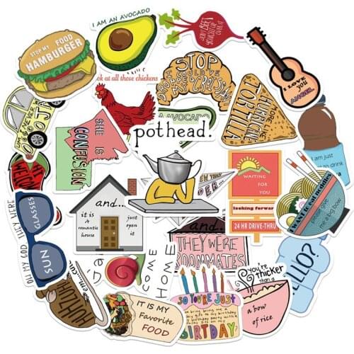 50Pcs Vine Fresh Graffiti Stickers Car Stickers Waterproof Stickers For Luggage Car Laptop Motorcycle bicycle decal Stickers