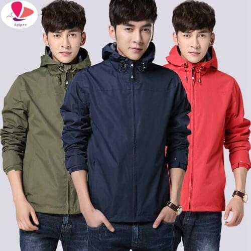 APIPEE Mens Glennaker Lake Rain Hooded Waterproof And Breathable Trench Men Mens Spring Autumn ArmyGreen Jackets And Coats