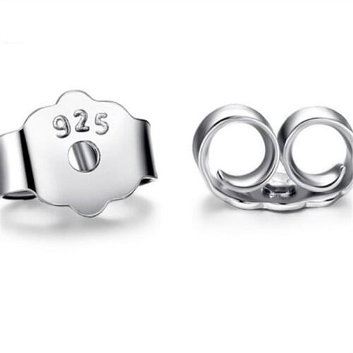 Free 200 PCS 925 sterling silver ear fill wholesale butterfly ears silver ornament earrings accessories