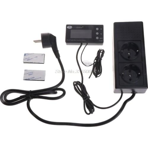 TC-220 0-50C Day/night ON OFF Digital Reptile Thermostat with Timer Regulator Animal Amphibian Temperature Controller