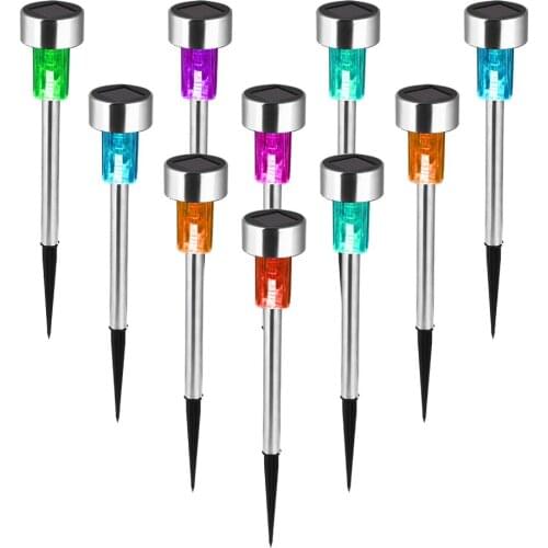 10 Pcs LED Solar Garden Light Waterproof Outdoor Solar Powered Lamp Lanterns Landscape Lighting For Pathway Patio Yard Lawn Dec