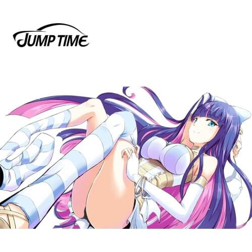 JumpTime 13cm x 7.3cm Car Styling Super Sexy Beauty Cartoon Panty and Stocking With Garterbelt JDM Window Decal 3D Car Stickers