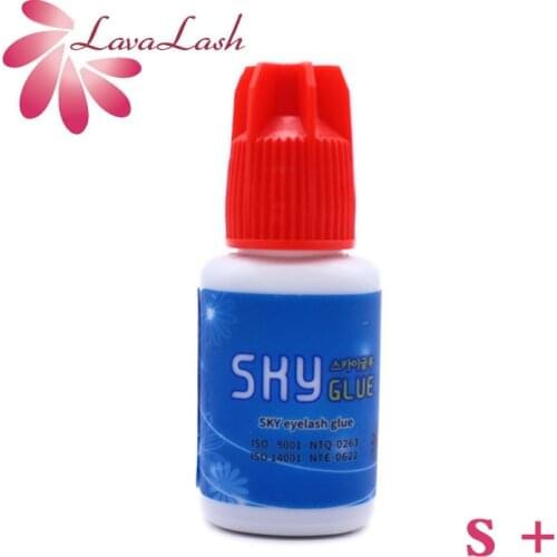 1 Bottle SKY S+ Type Glue For Eyelash Extension Red Cap Fast Drying Korea False Lash Glue 5ml Makeup Tools Wholesale Adhesive