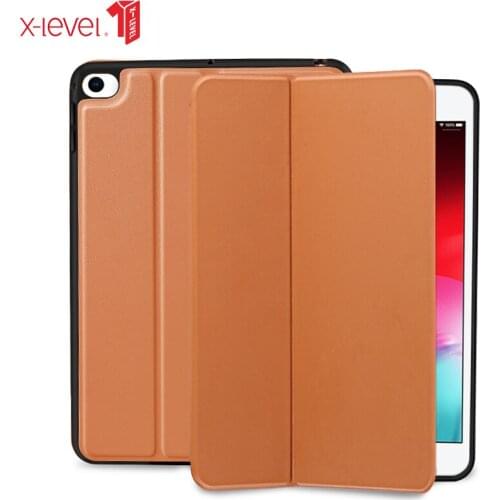 X-level Book Leather Flip Cases For Apple 2019 New Ipad Mini 5 Ultra Thin Luxury Business Leather Smart Cover Case