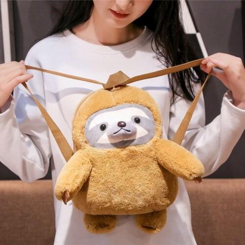 Cute Sloth Plush Toys Soft Stuffed Animals Doll Chilldrens Backpack Coin Purse Wallet Pouch Kids Girls Boys Gift For Christmas