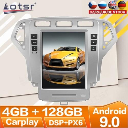 For Ford Fusion Mondeo 2007-2010 Android Radio Multimedia Car Cassette Recorder Stereo Player Tesla PX6 GPS Navigation Head Unit