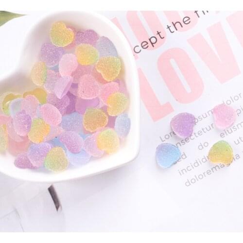 TSZS 2Pcs/lot Heart Star Gradient Color Soft Candy Nail Art Decoration Japanese Style Cute 3D DIY Jewelry