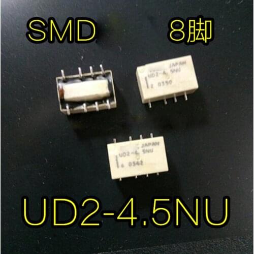 New 10pcs/lot relay UD2-4.5NU UD2-4.5V 4.5V 1A SOP8