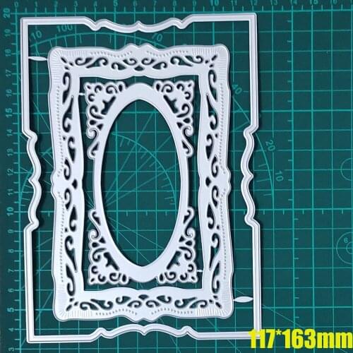 Rectangle Fretwork Etched Frame Set Dies Nested Multiple Inner Frame Cutting Dies Craft Cut Die Embossing New Die Easy to Cut