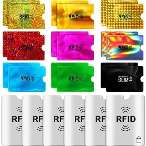 RFID Blocking Sleeves, Identity Theft Protection Secure Sleeves Set, Prevention RFID Credit Card Holders, Anti Thief Wallet Prot