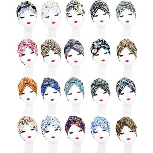 2020 New Style European And American Popular Retro Turban Hat African Handmade Swirl Flower Hat Bohemia Fashion Caps