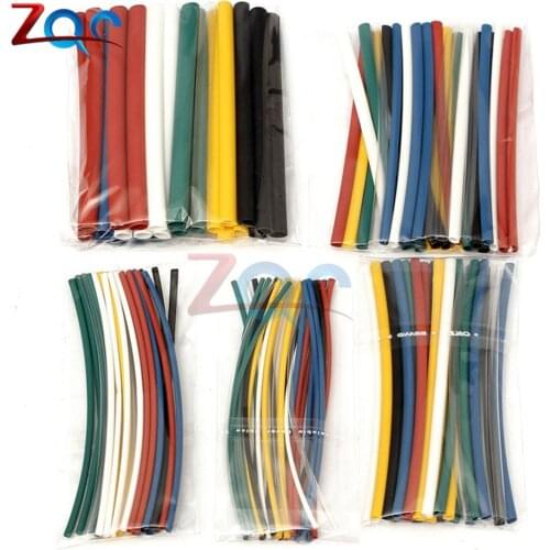 140pcs/lot Heat Shrink Tube Car Electrical Cable Tubing Sleeve Assorted 5 Sizes 7 Colors Polyolefin New Electric
