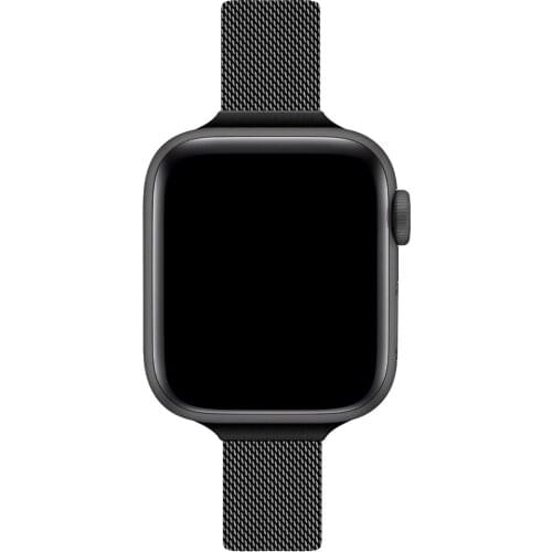 Slim Thin Metal Strap for Apple Watch Band 38mm 40mm 42mm 44mm Series 6/5/4/3/2/1/SE Stainless Steel Mesh Wristband iWatch SE 6