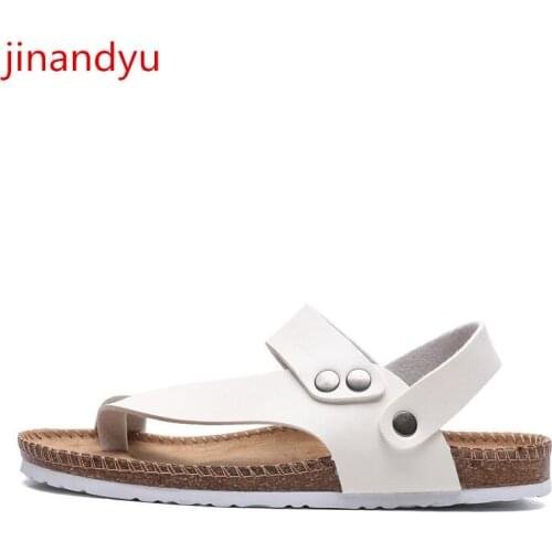 Unisex Summer Flip Flops Men Leather Sandal Shoes for Men with Casual Mens White Sandals Black Sandal Mens Slipper
