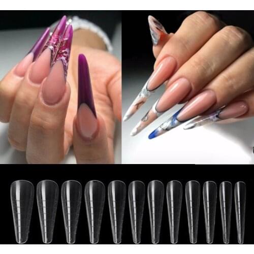 120pcs/set Fake Nails Forms Mold UV Gel Upper Forms For Nails Nail System Quick Building Gel Mold Nail Extension Forms Tips