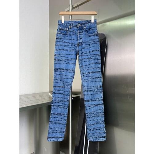 Autumn High 2021FW Quality Women Prints Denim Pants Trouse Female Straight Jeans Gdnz 6.28