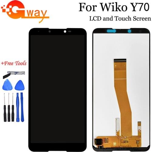 5.99" Black For Wiko Y70 LCD Display and Touch Screen Assembly complete LCD Screen For Wiko Y70 Touch Panel+ LCD + Tools