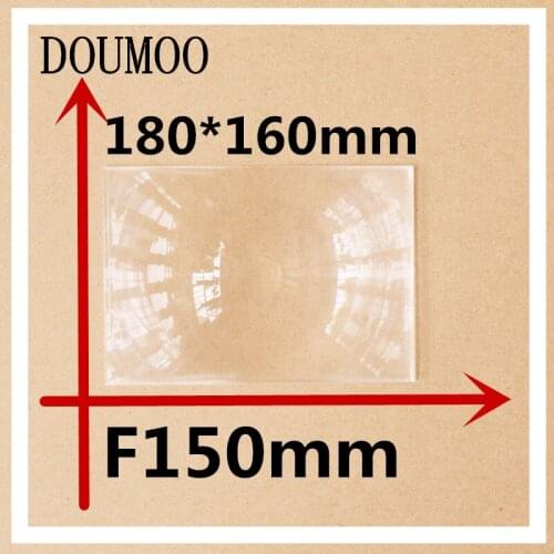 1 PCS/lot 180 x 160 mm Optical PMMA Plastic linear Fresnel Lens Projector Fresnel Lens Plane Magnifier Solar Energy Concentrator