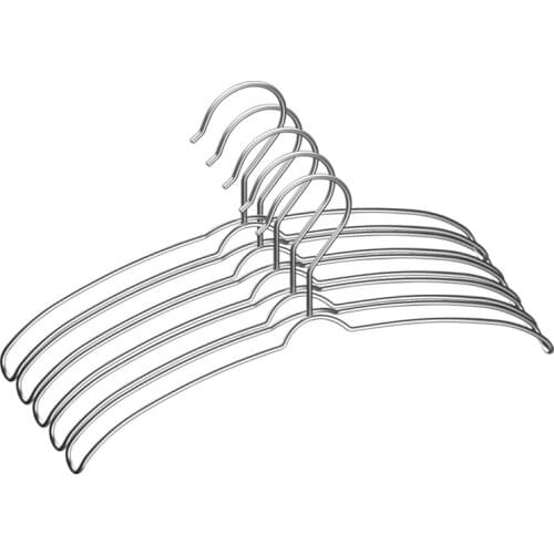 10pcs/lot Stainless Steel Clothes Hangers Broad Shoulder Design Anti-skid Clothing Hanging No Trace for Suits Scarf Pants Tie