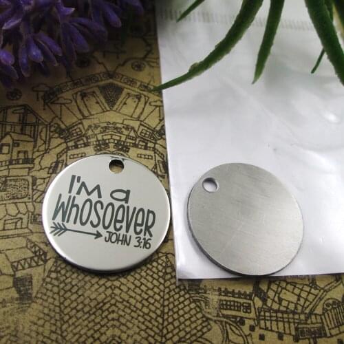 20pcs--"I AM A WHOSOEVER"stainless steel charms 5 styles for choosing DIY Charms for necklace bracelets