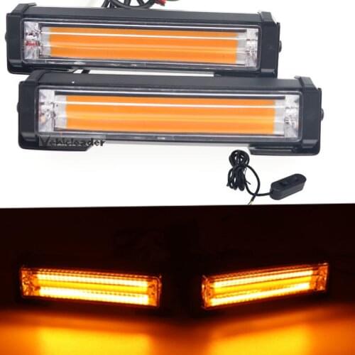 2pcs 40W LED Car Front Grille Warning Light Head Strobe Emergency Light Bar Mount For Fire Truck Police Flash Light 12~24V