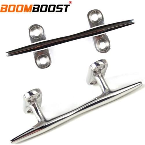 2PCS Dock Deck Stainless Steel 316 Rope Cleat Line Hardware For Boat Yacht Marine Silver Latch Tie 4.9 inch