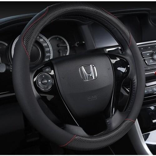Leather Car Steering Wheel Cover Customized Size for Honda Civic 2016 ~ 2019 2020 10th Generation High Quality