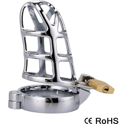 Bdsm Male Stainless Steel Chastity Cock Cage Device Metal Bondage Penis Sleeve Cock Cage Ring For Couples Men Gay Sex Toys