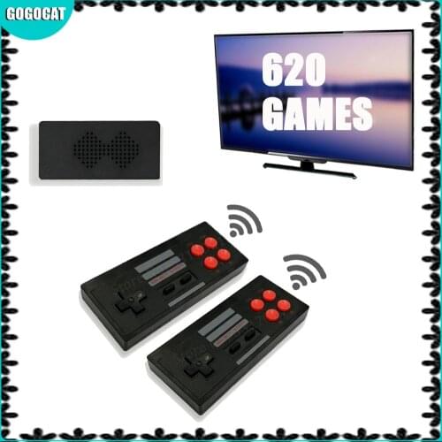 Wireless USB Console Built in 620 Classic Video Game Console Support TV Out Dual Handheld Gaming Gamepad Dropshipping 2020 Gift