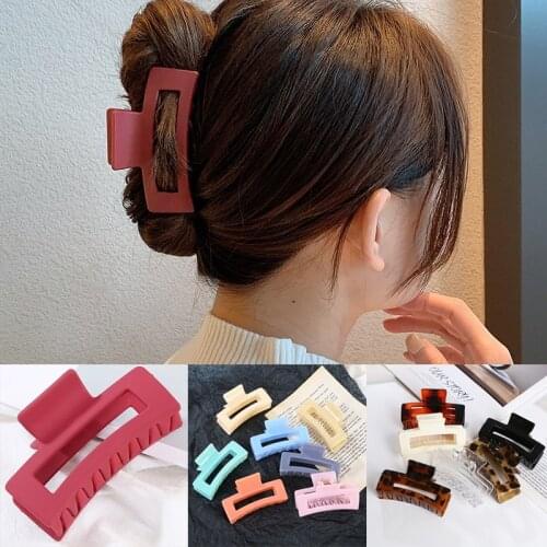 Plastic Printed Large Hair Clips Bath Hair Claws Shower Hairpins For Women/Girls