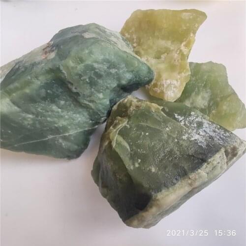 Chunk Natural Green Xiuyan Jade Rough Stone One of Chinas Four Famous Jade Carving Material Fish Tank Aquarium Decoration