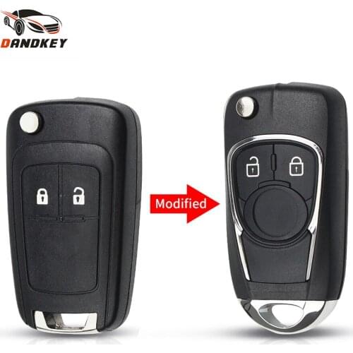 Dandkey 2/3 Buttons Modified Flip Remote Key Shell For Chevrolet Cruze Epica Lova For Buick For Opel Uncut Key Case HU100 Blade