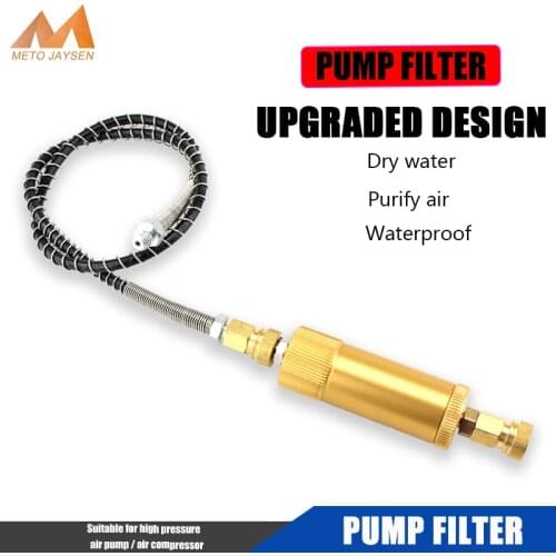 PCP Paintball High Pressure Pump Filter 40mpa Water-Oil Separator 50cm Hose M10x1 Air Filtering 8mm Quick Connector