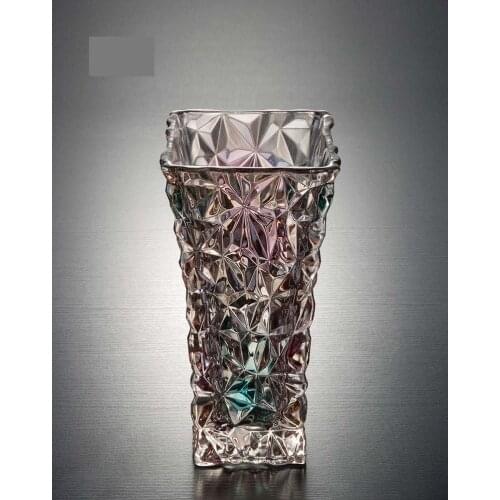 Crystal Glass Flower Vase 30 cm x14 cm For Home Flower Vase For Home Decoration