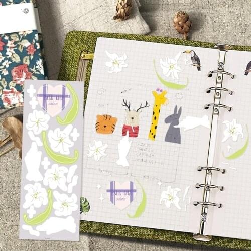 INS Hot Art Love Moon Flower Ribbon Sticker Ins Hand Account Diary Star Chasing Ribbon Decoration Material Stickers Personalized