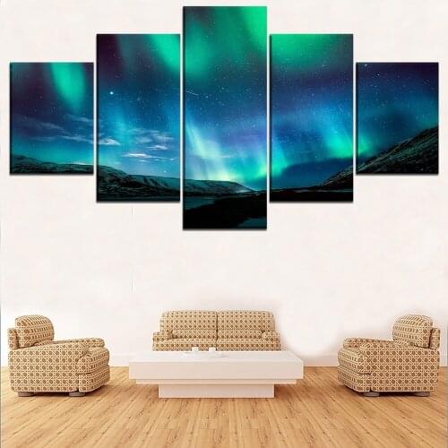 Paintings Canvas Natural Landscape Painting 5 Pieces Home Print Painting Artwork The Wall Art Modern Wall Art Living Room