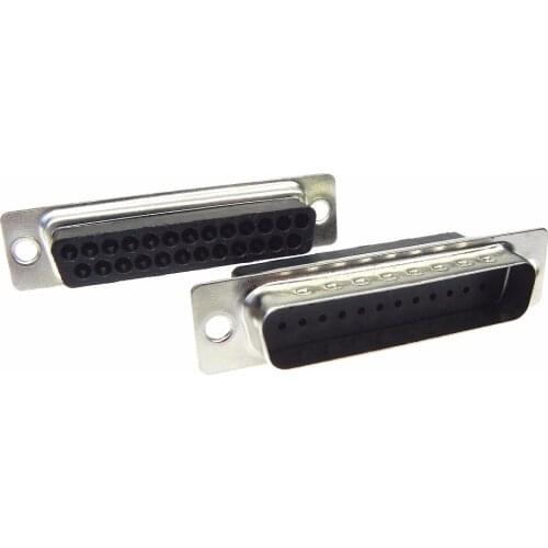 1pcs/lot DB25-25pin male terminal crimping type socket with the screws DB25 cable connector