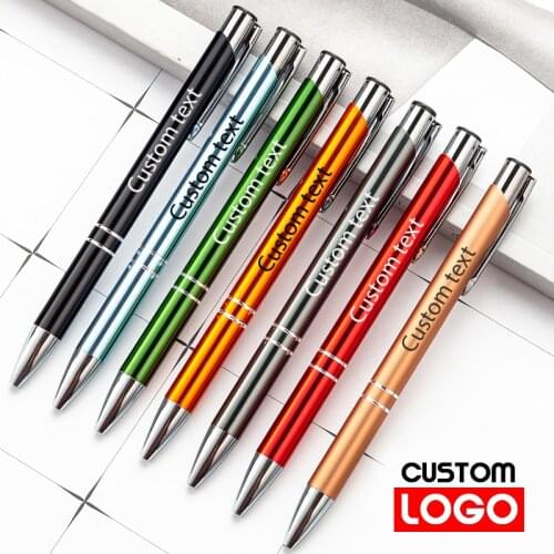 Metal Ballpoint Pen Wholesale Business Advertising Gift Pen Student Creative Prize Gel Pen Can Be Customized Logo Lettering Name