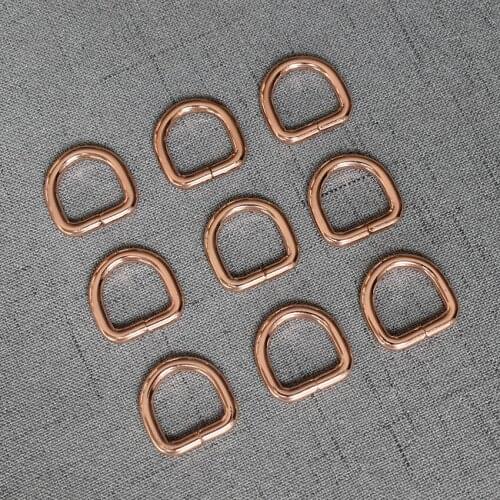 100 Pcs/Lot 15mm Metal D Ring Use For DIY Mountaineering Bag Dog Collar Dog Leash Belt Sewing Knapsack Accessories
