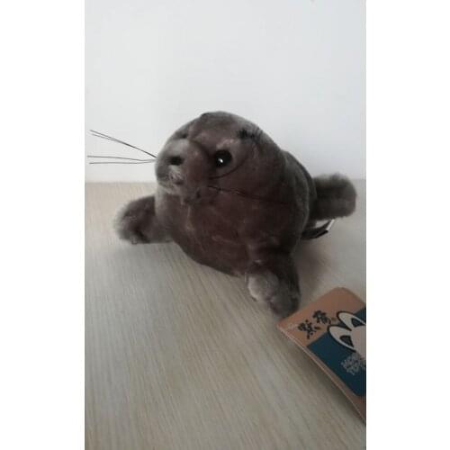 About 23cm cute cartoon seal plush toy gray seal soft doll,birthday gift b2320