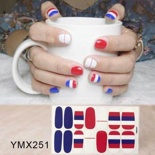 1 Sheet YMX Series Nail Sticker Stripe Grid Nail Art Decoration Snowflake Full Wraps Self-adhesive Nail Slider Tips DIY Manicure